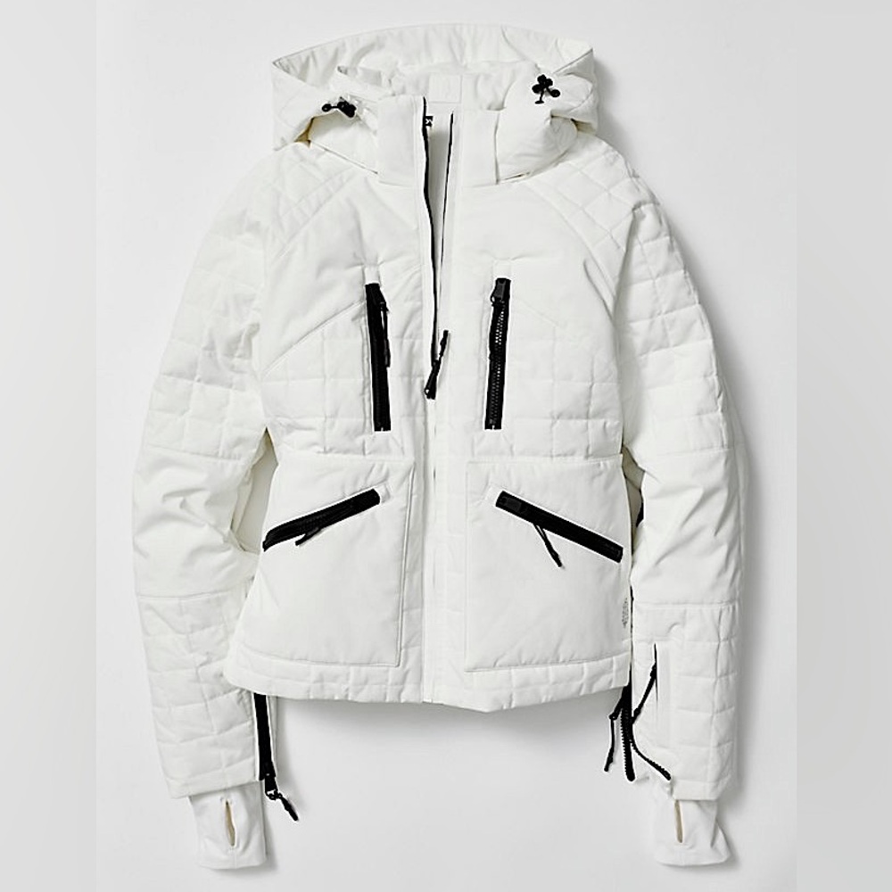 NWOT Free People Movement All Prepped Ski Jacket, White, Small